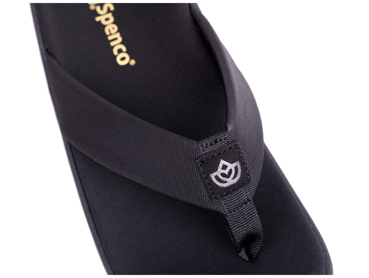 Spenco Victoria Women's Memory Foam Supportive Sandal - Jet Black - Strap