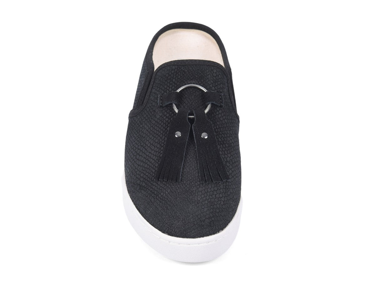 Spenco Bindie Embossed Suede Women's Slip-on - Black - Top
