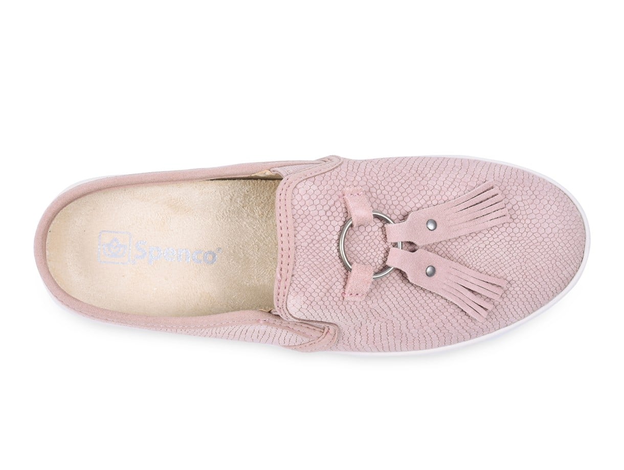 Spenco Bindie Embossed Suede Women's Slip-on - Blush - Swatch