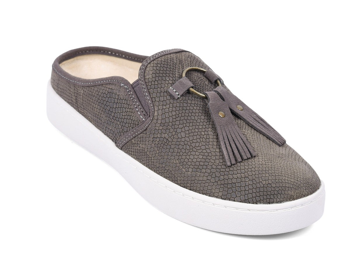 Spenco Bindie Embossed Suede Women's Slip-on - Fossil - Pair