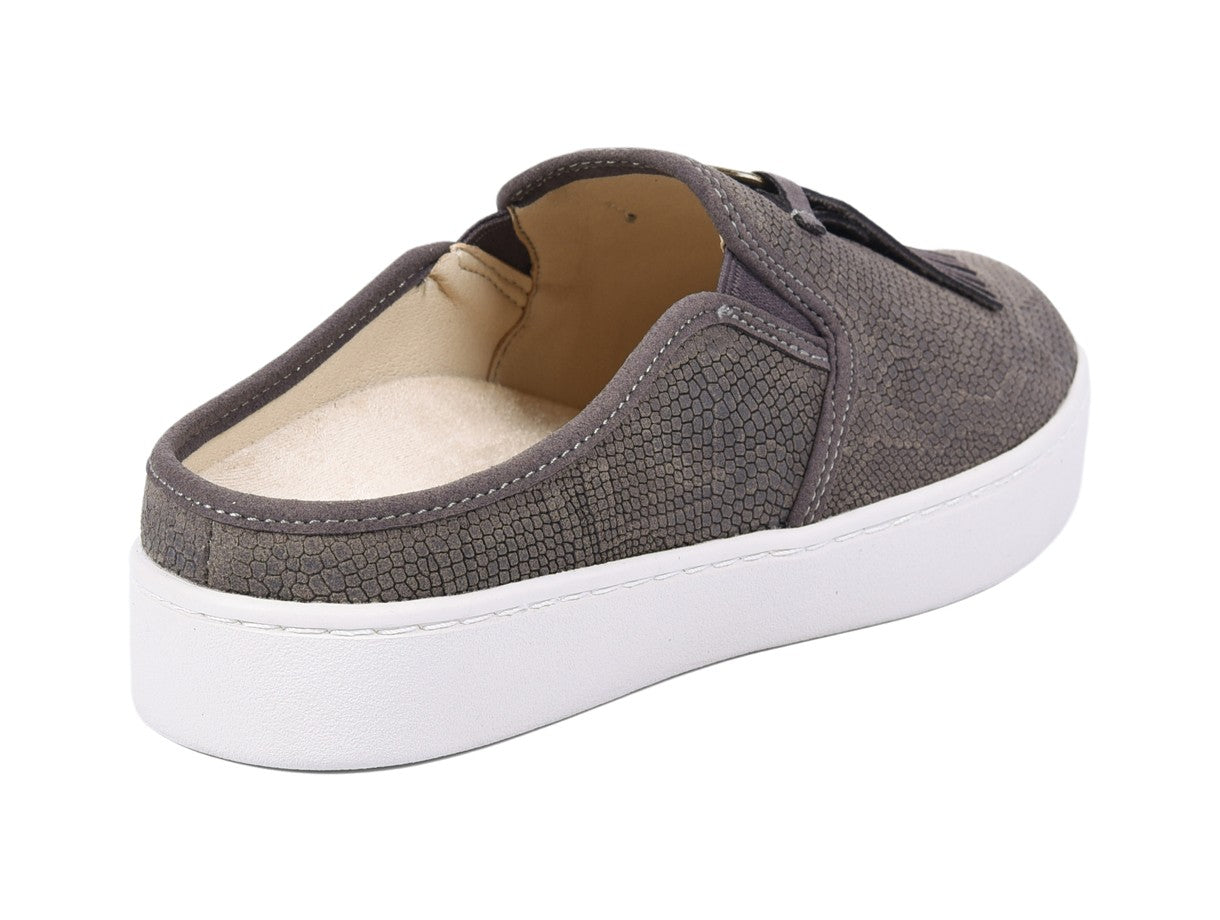 Spenco Bindie Embossed Suede Women's Slip-on - Fossil - Bottom