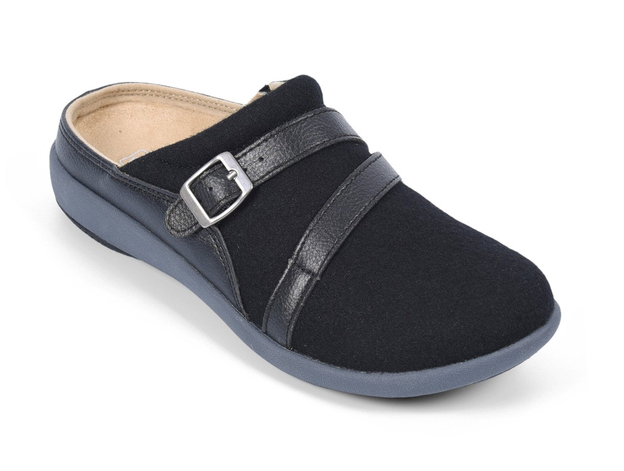 Spenco Ashton Women's Wool Slip-ons - Black - Pair