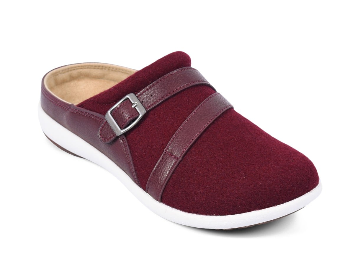 Spenco Ashton Women's Wool Slip-ons - Burgundy - Pair