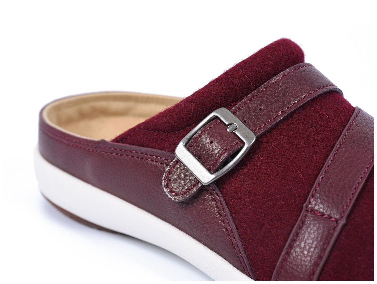 Spenco Ashton Women's Wool Slip-ons - Burgundy - 8