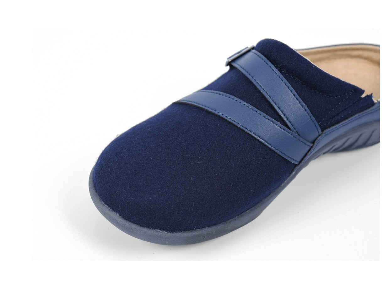 Spenco Ashton Women's Wool Slip-ons - Navy - Strap