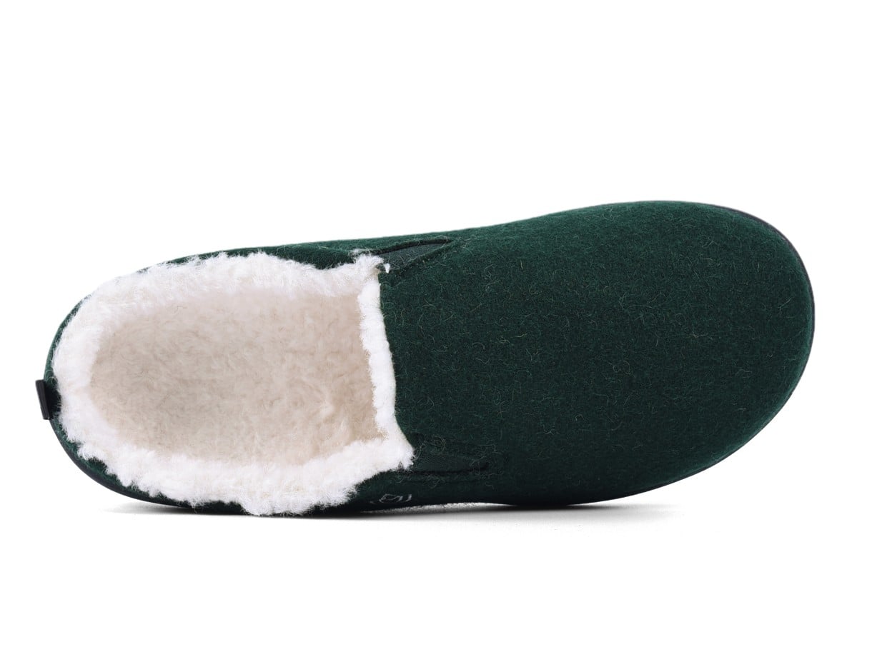 Spenco Dundee Women's Arch Supportive Wool Slippers - Olive - Swatch