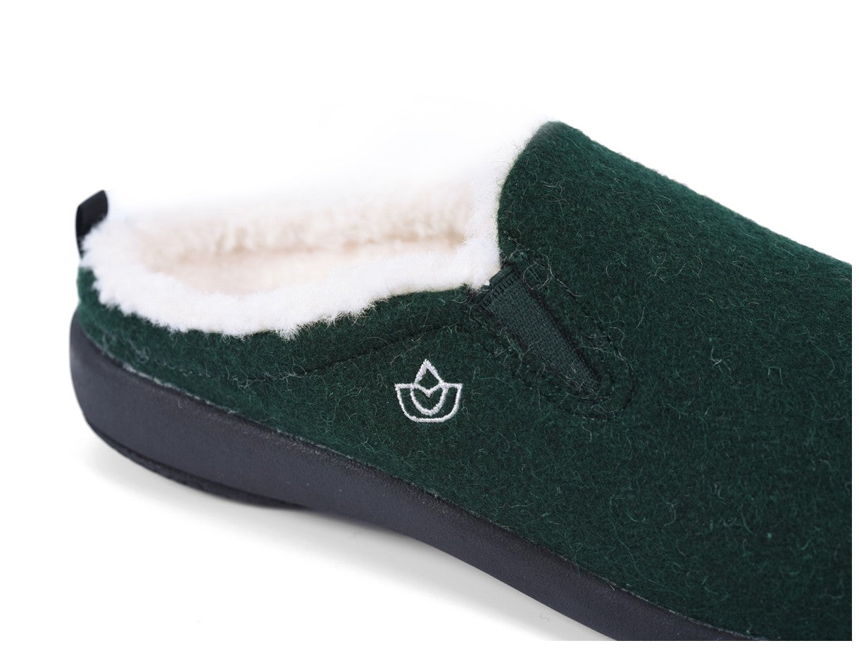 Spenco Dundee Women's Arch Supportive Wool Slippers - Olive - 8