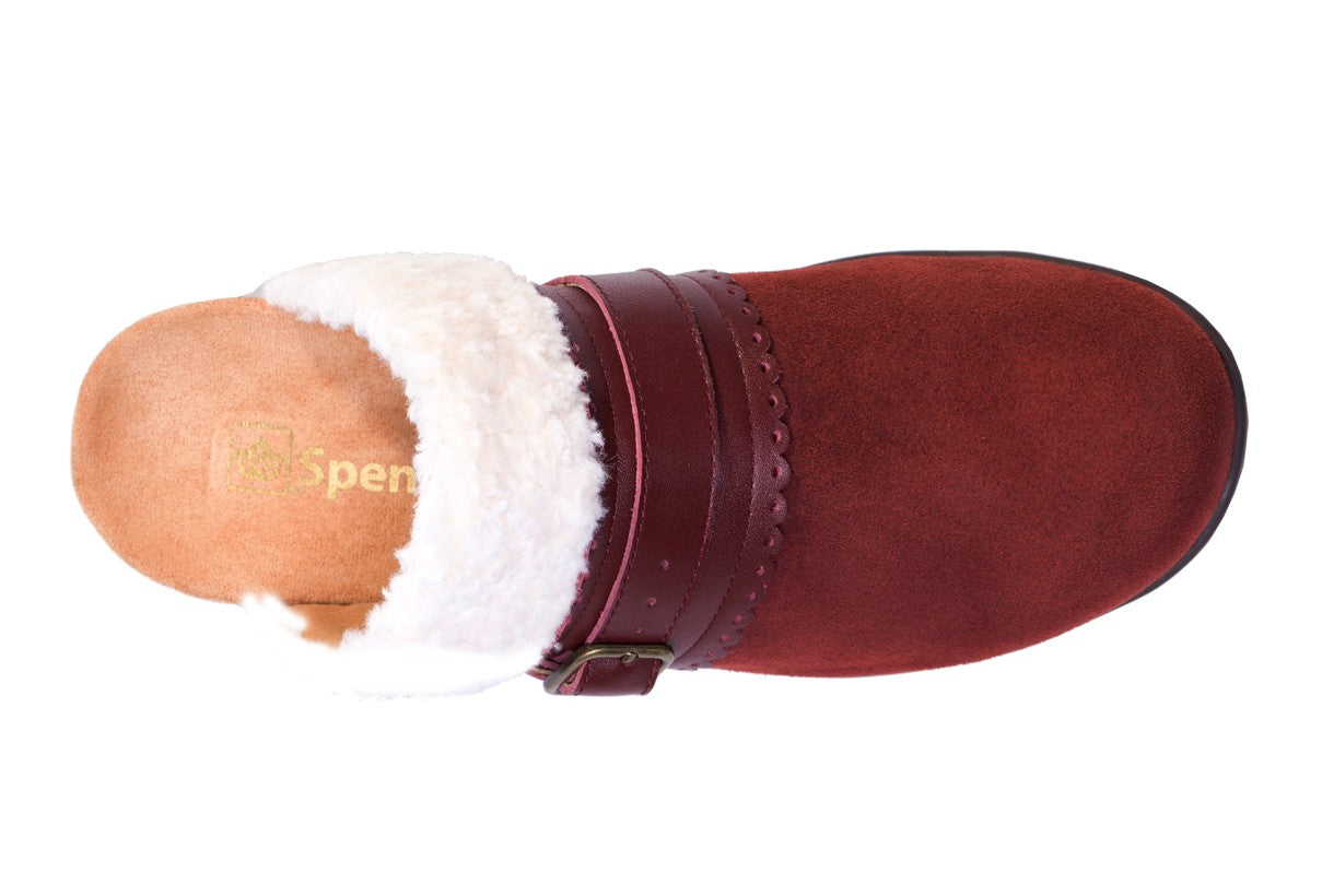 Spenco Nottingham Women's Supportive Clog - Burgundy - Swatch