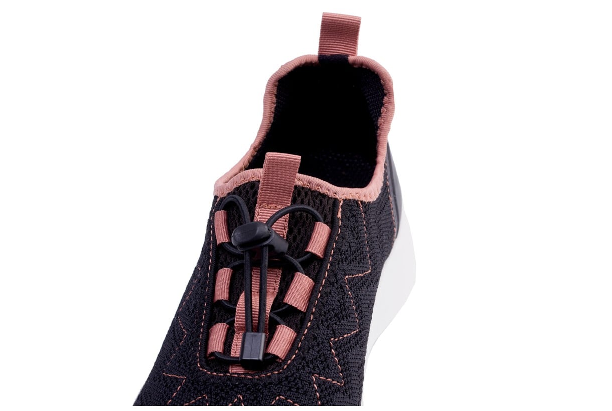 Spenco Chelsea Women's Mesh Orthotic Supportive Slip-on Sneaker - Black/ Rose - Strap