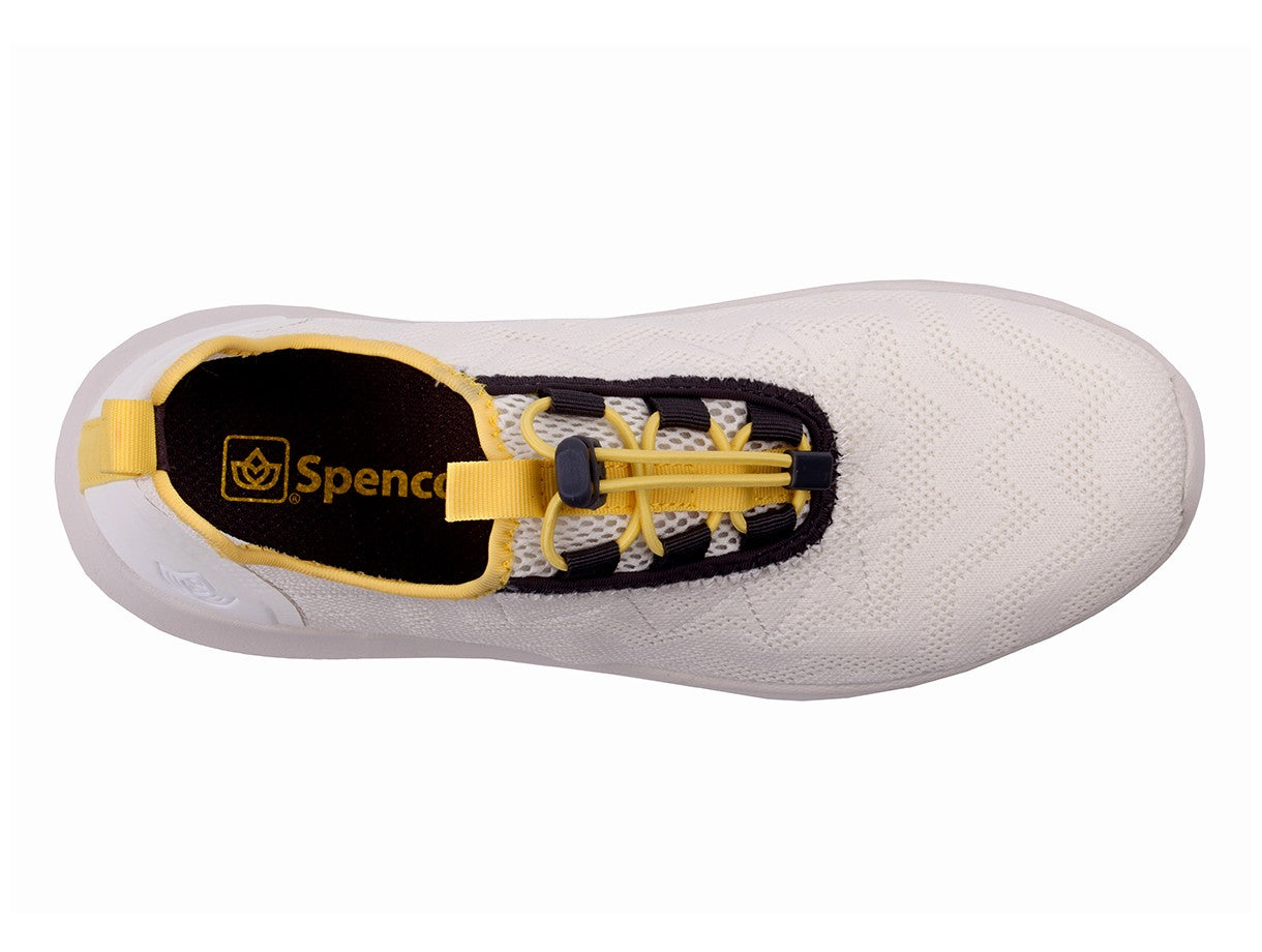 Spenco Chelsea Women's Mesh Orthotic Supportive Slip-on Sneaker - White - Swatch