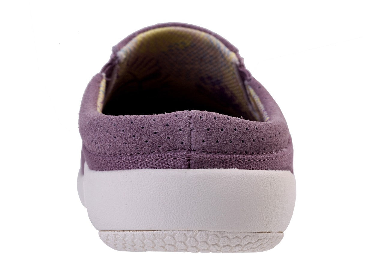 Spenco Siesta Nuevo Perforated Women's Orthotic Slide Shoe - Elderberry - Side