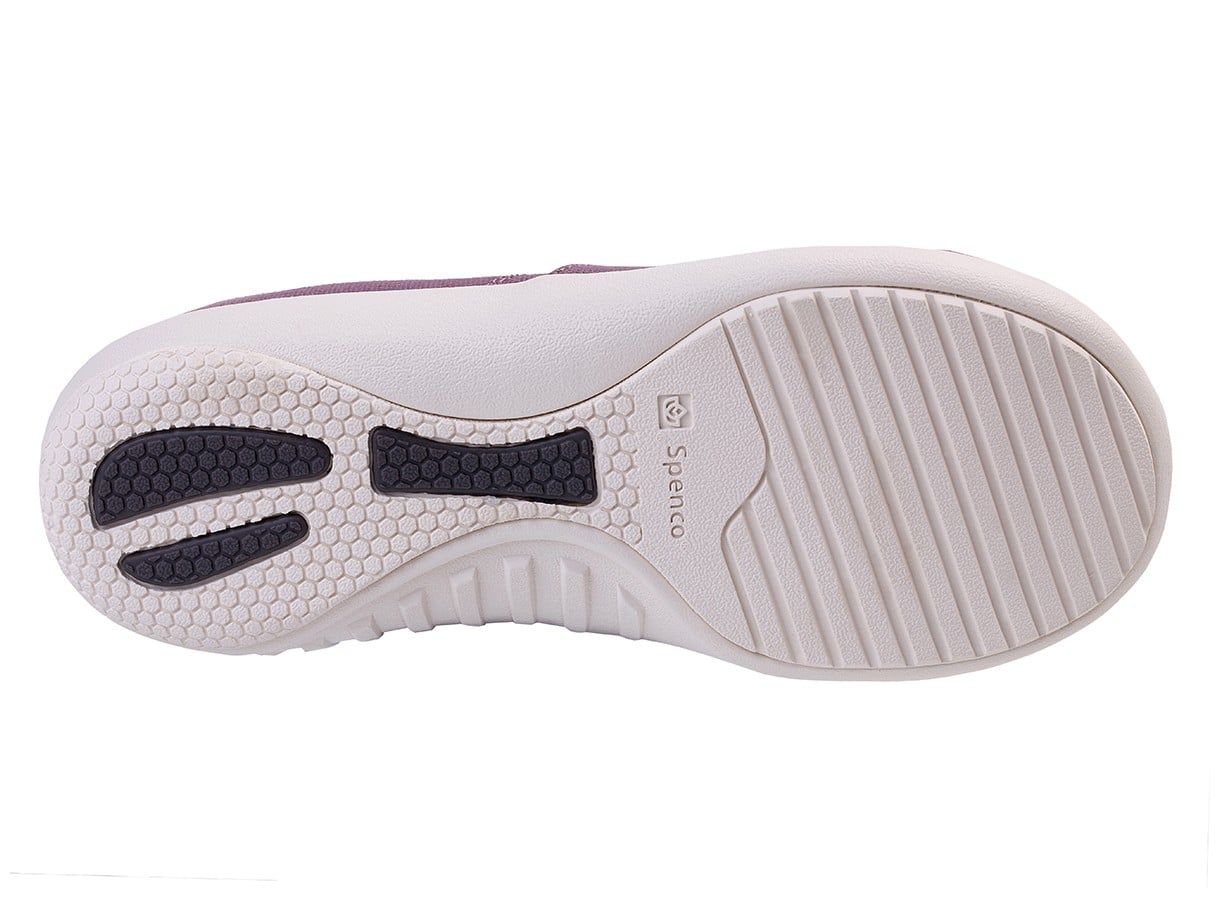 Spenco Siesta Nuevo Perforated Women's Orthotic Slide Shoe - Elderberry - Side
