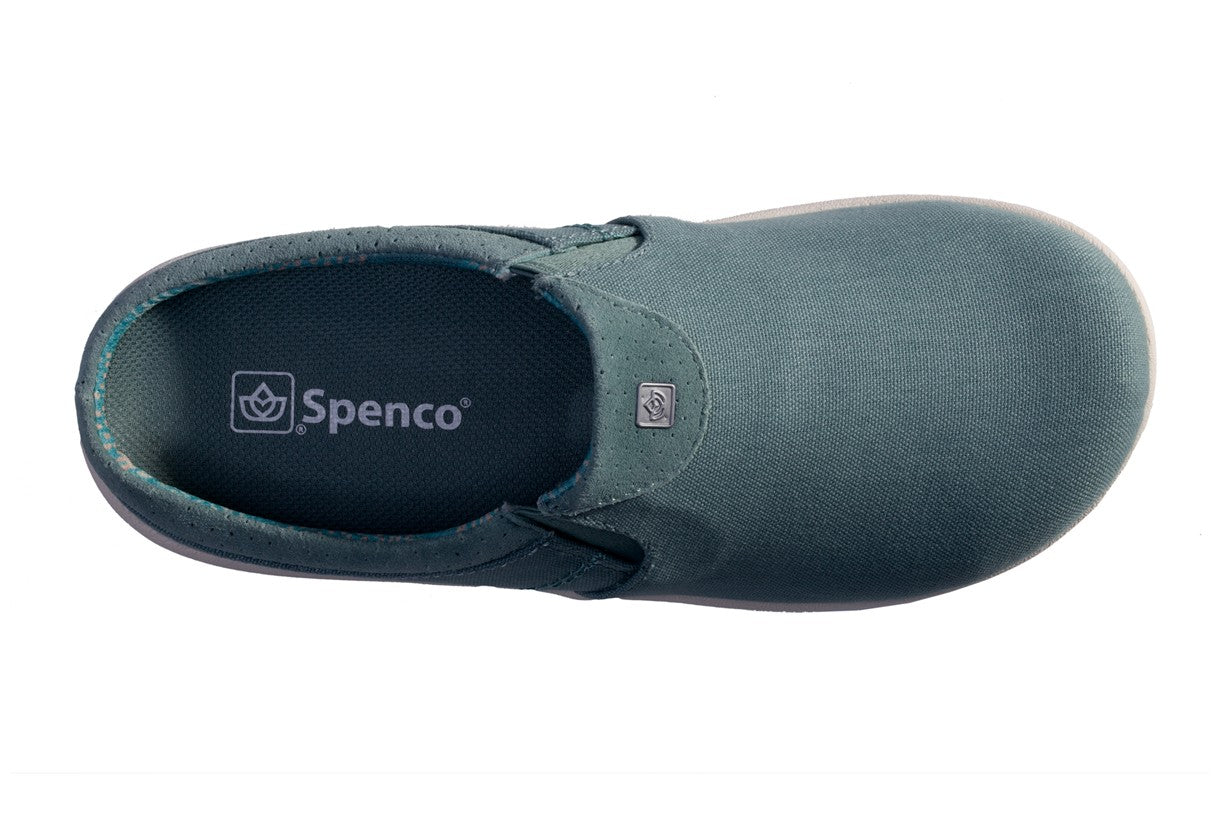 Spenco Siesta Nuevo Perforated Women's Orthotic Slide Shoe - Mineral Blue - Swatch