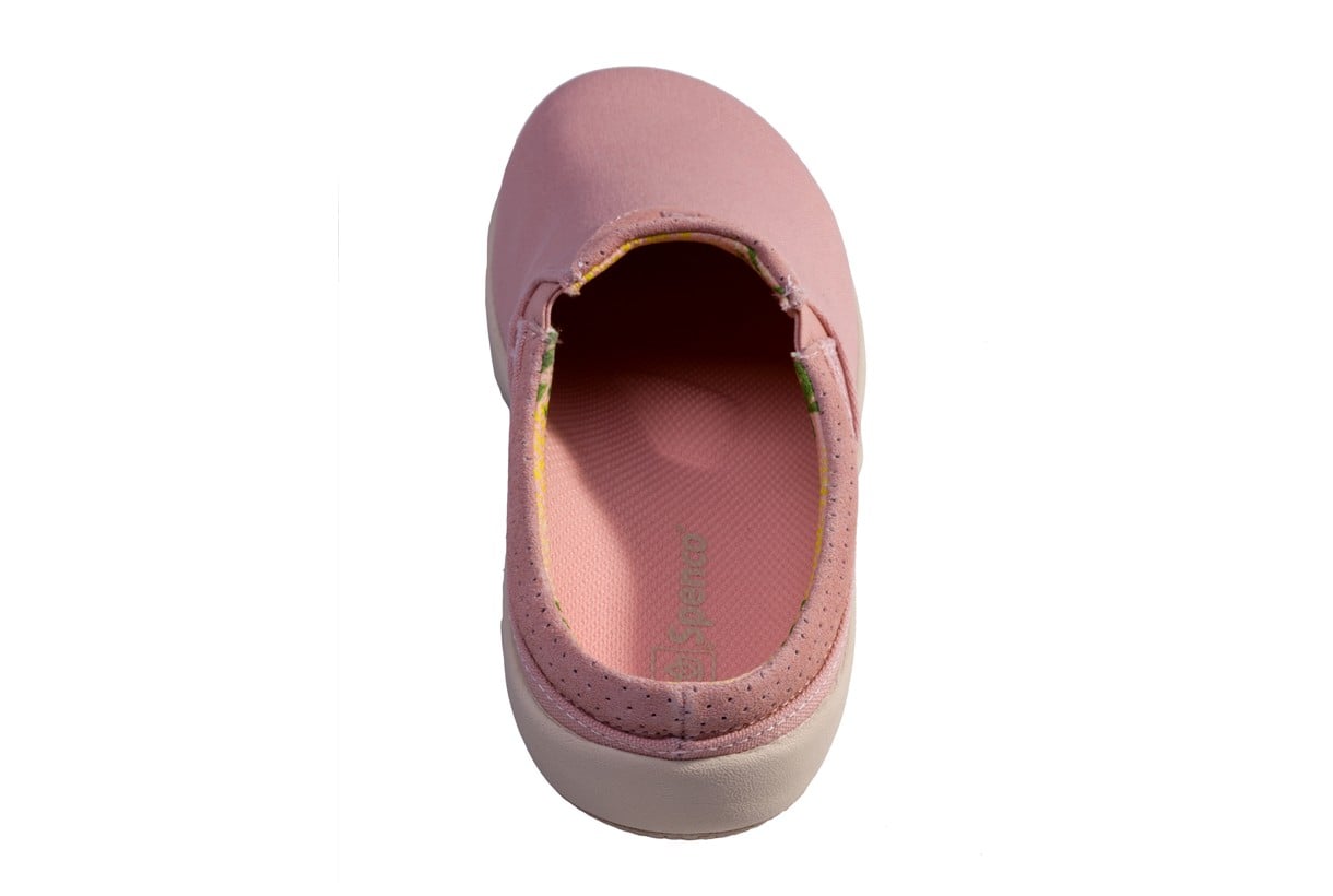 Spenco Siesta Nuevo Perforated Women's Orthotic Slide Shoe - Pale Blush - Side
