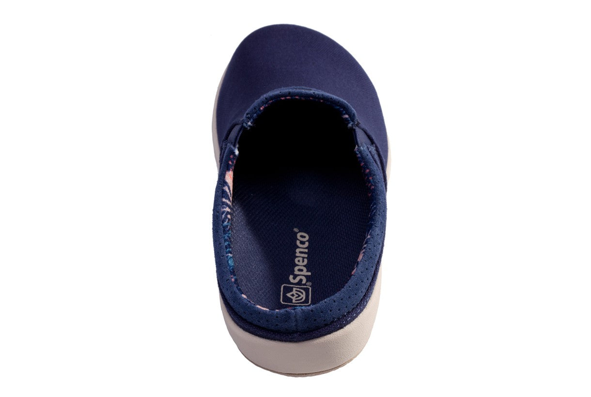 Spenco Siesta Nuevo Perforated Women's Orthotic Slide Shoe - Peacoat - Side
