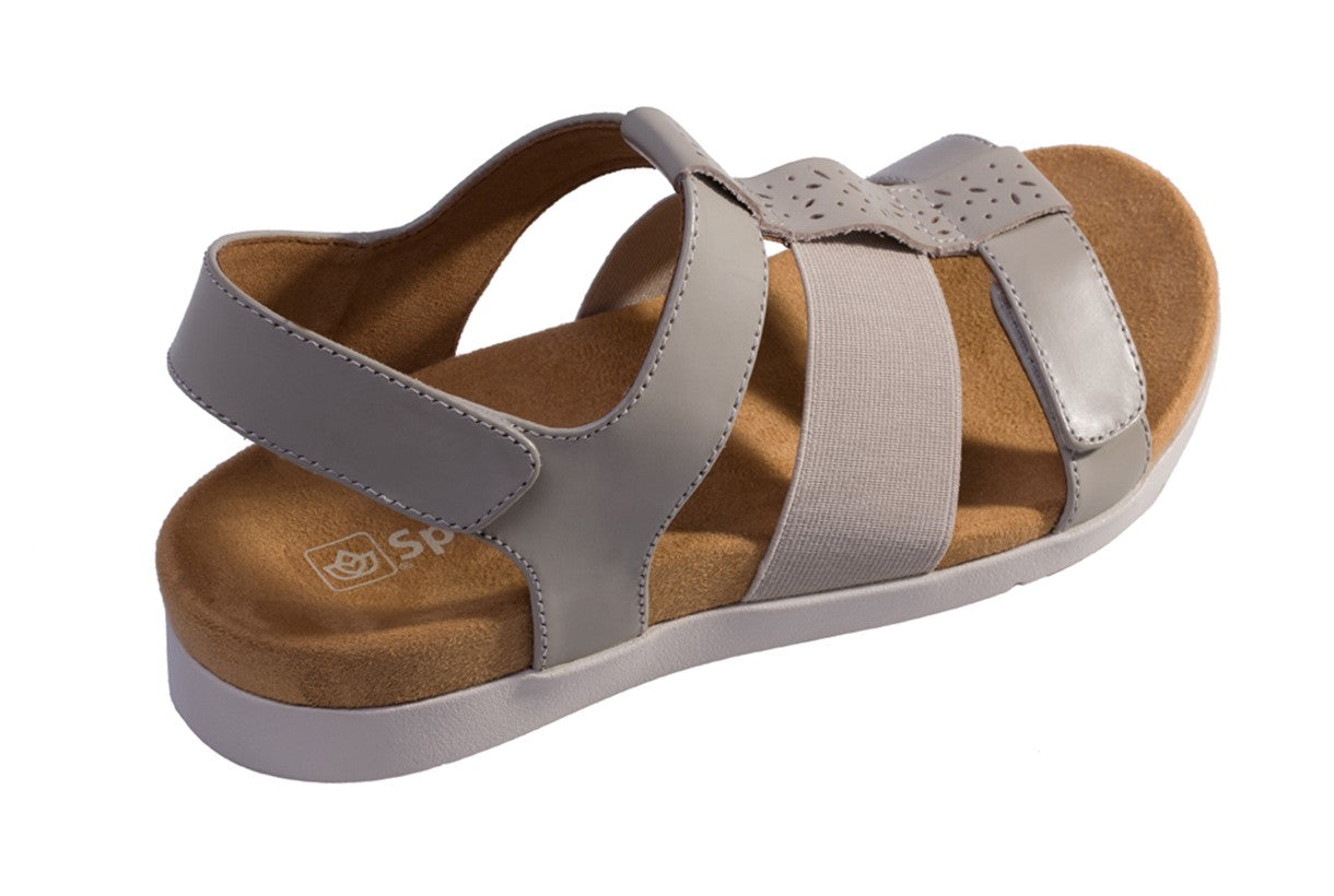 Spenco Anabel Sandal Women's Adjustable Orthotic Sandal - Grey Morn - Bottom