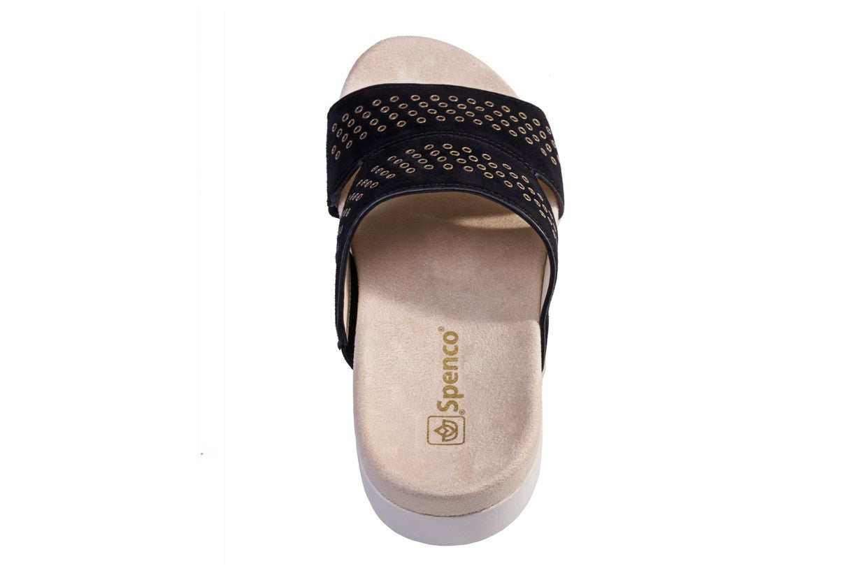 Spenco Twilight Stud Women's Comfort Sandal - Black - Side