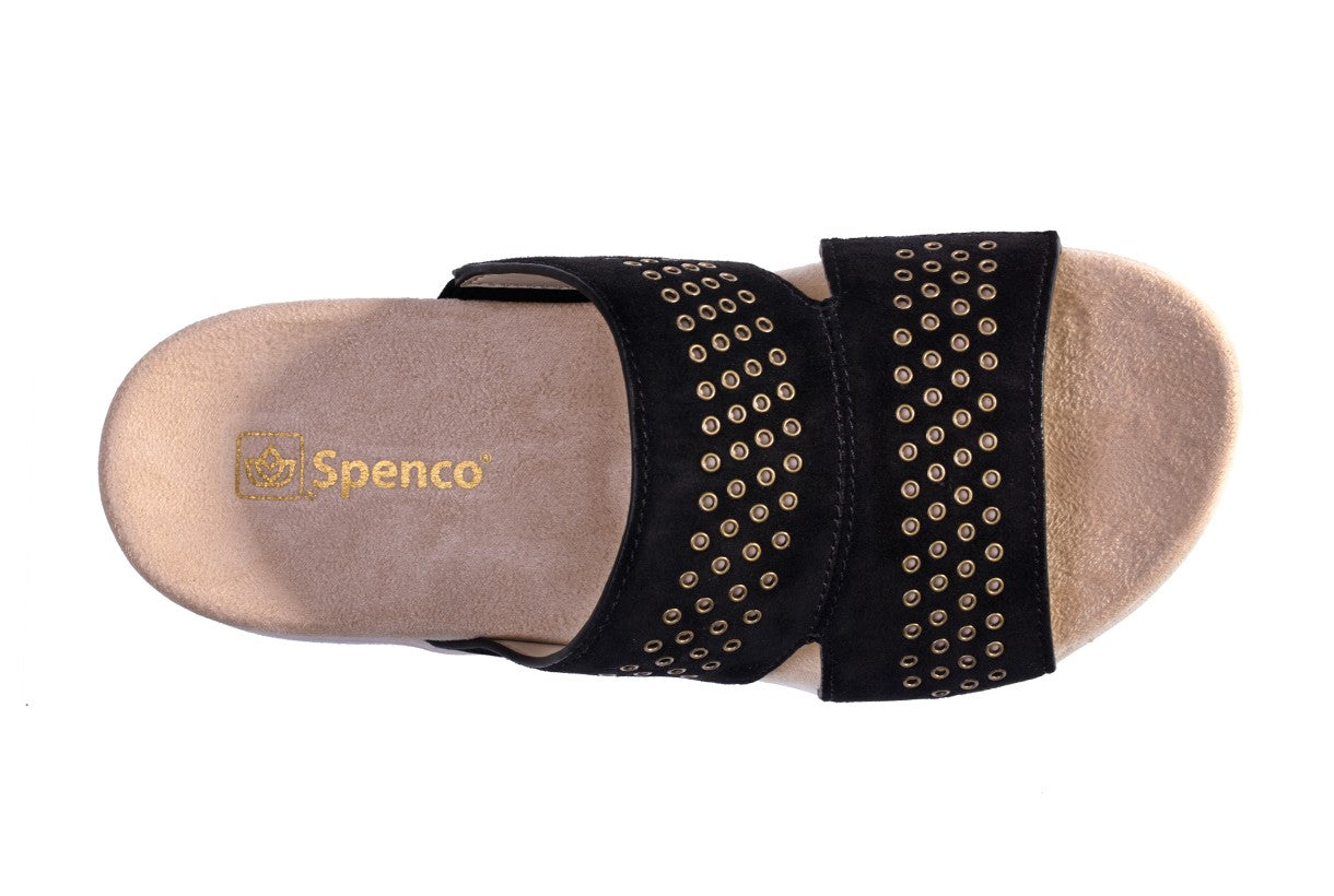 Spenco Twilight Stud Women's Comfort Sandal - Black - Swatch