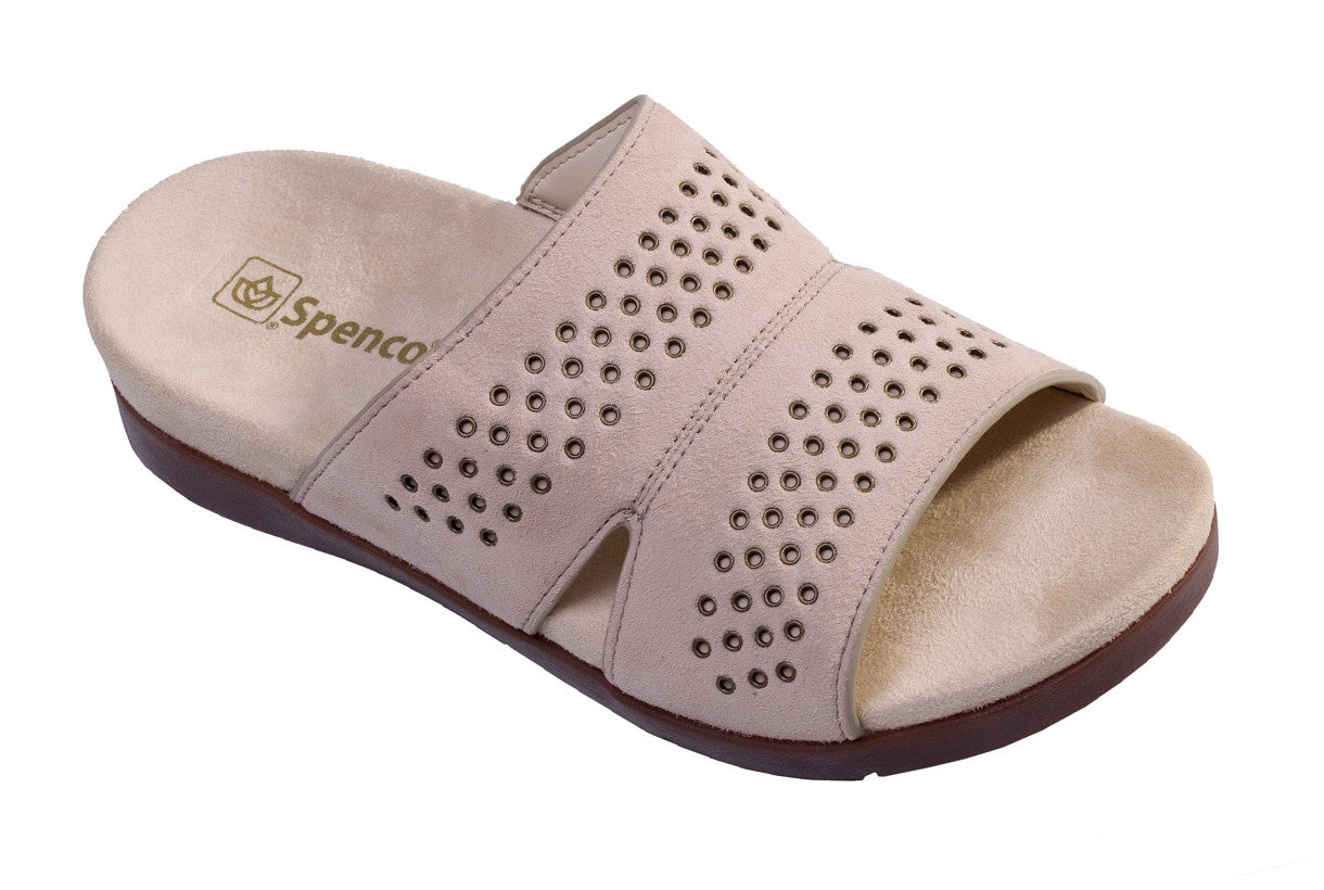 Spenco Twilight Stud Women's Comfort Sandal - Light Taupe - Pair