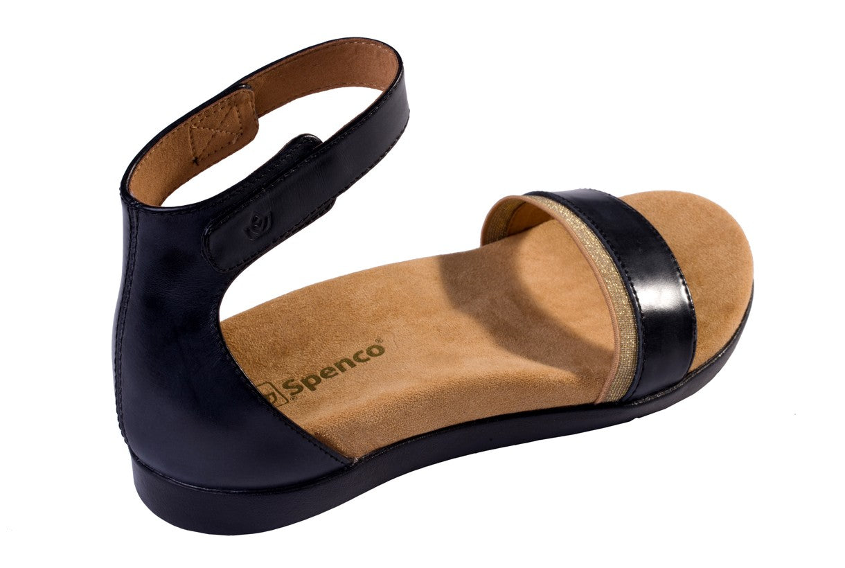 Spenco Jasmine Sandal Women's Supportive Sandal - Black - Bottom