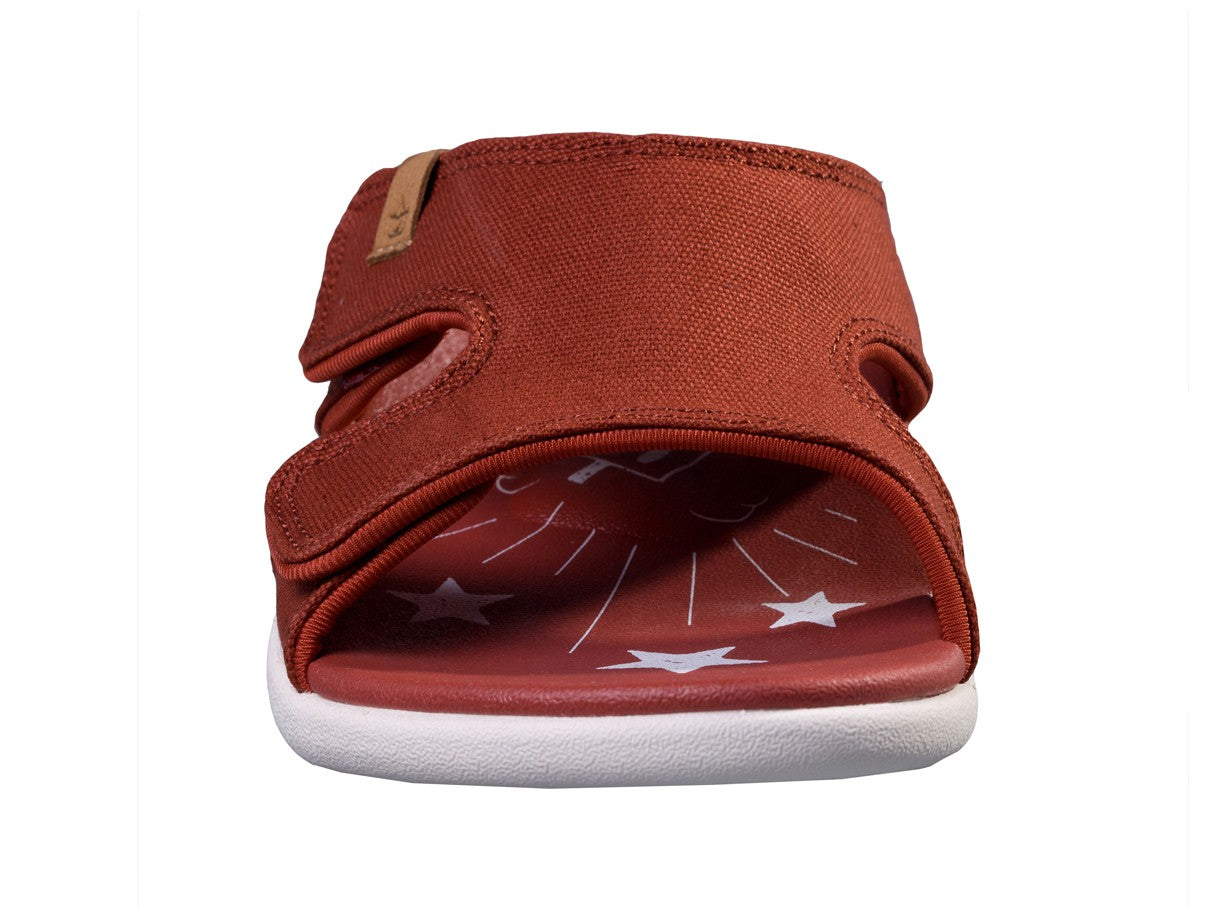 Spenco Kholo Believe Orthotic Slide Sandal - Red Ochre - Top