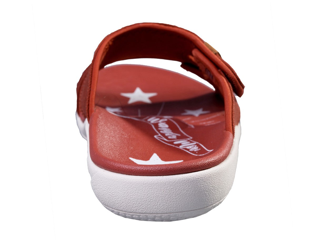 Spenco Kholo Believe Orthotic Slide Sandal - Red Ochre - Side