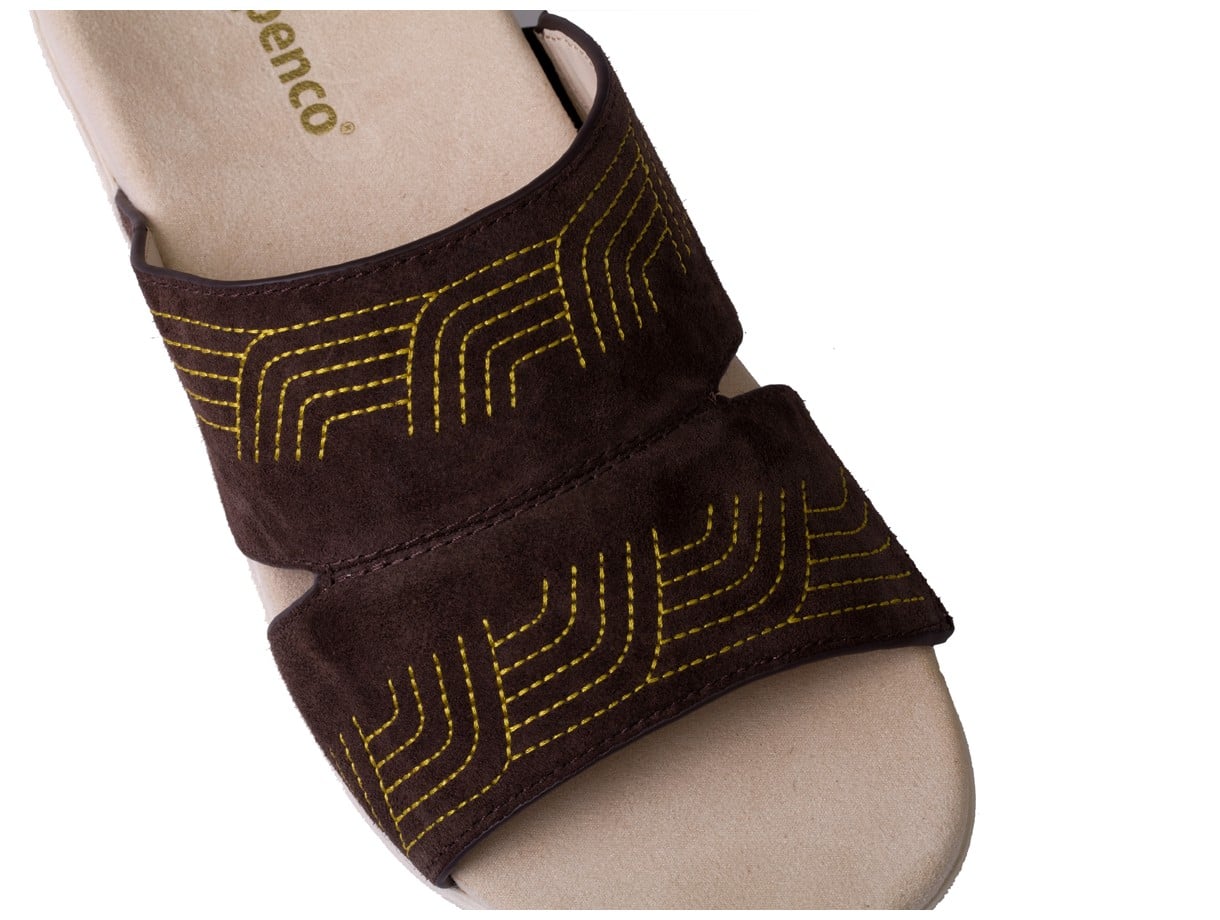 Spenco Twilight Ellie Women's Leather Slide Sandal - French Roast - Strap