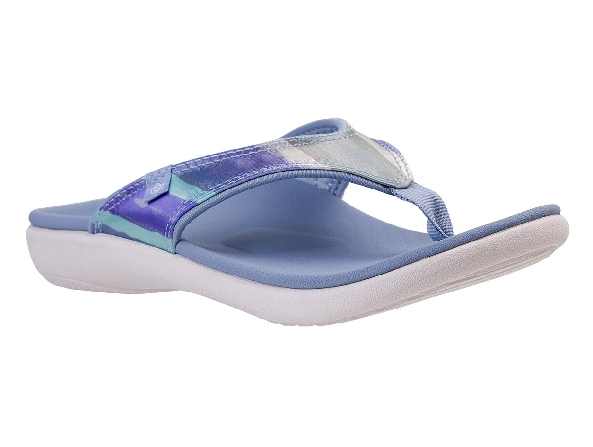 Spenco Yumi Monet Women's Orthotic Thong Sandal - Celestial Blue - Pair