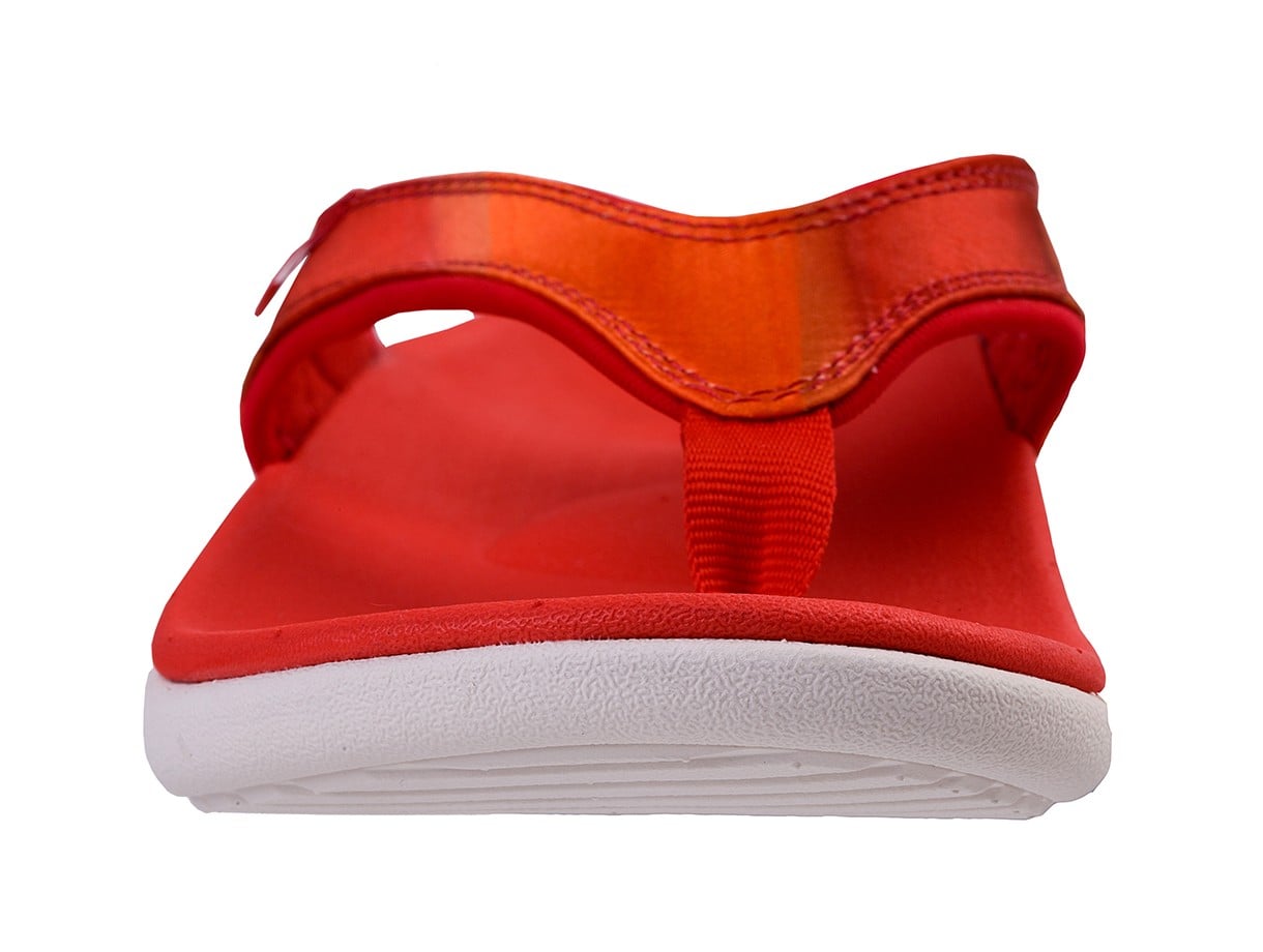 Spenco Yumi Monet Women's Orthotic Thong Sandal - Hot Red - Top