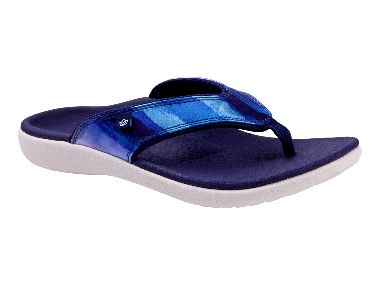 Spenco Yumi Monet Women's Orthotic Thong Sandal - Peacoat - Pair