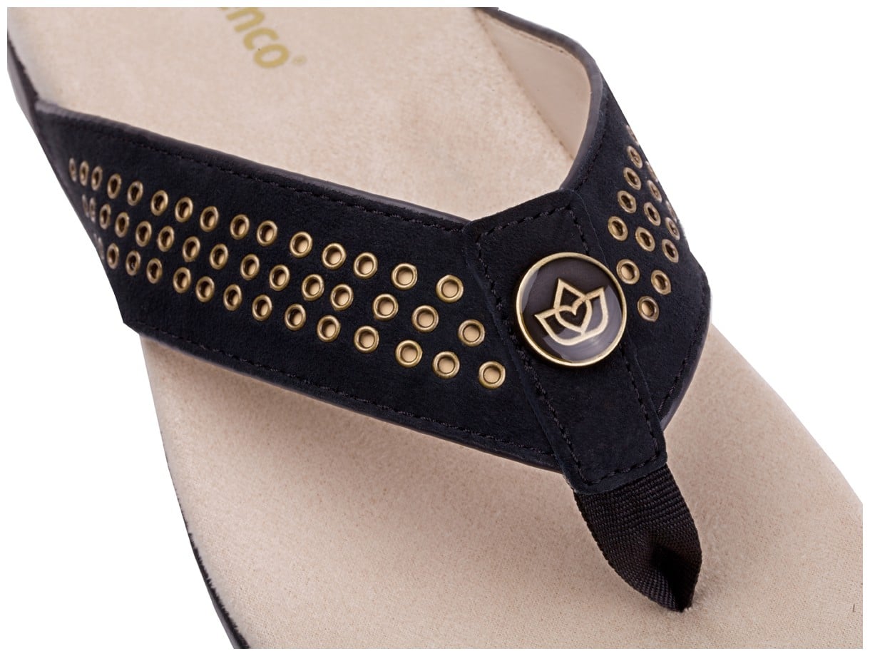 Spenco Laguna Stud Women's Orthotic Sandal - Black - Strap
