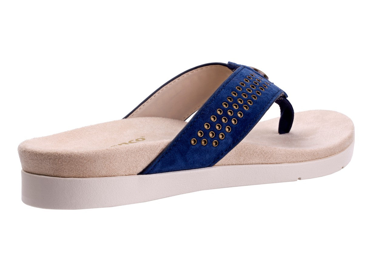 Spenco Laguna Stud Women's Orthotic Sandal - Peacoat - Bottom