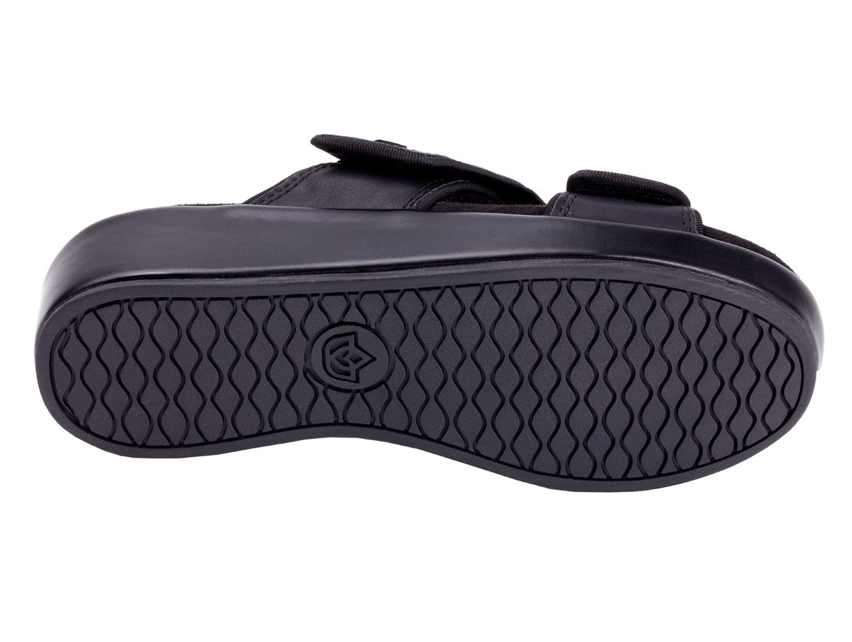 Spenco Karla Adjustable Wedge Sandal - Black - Side