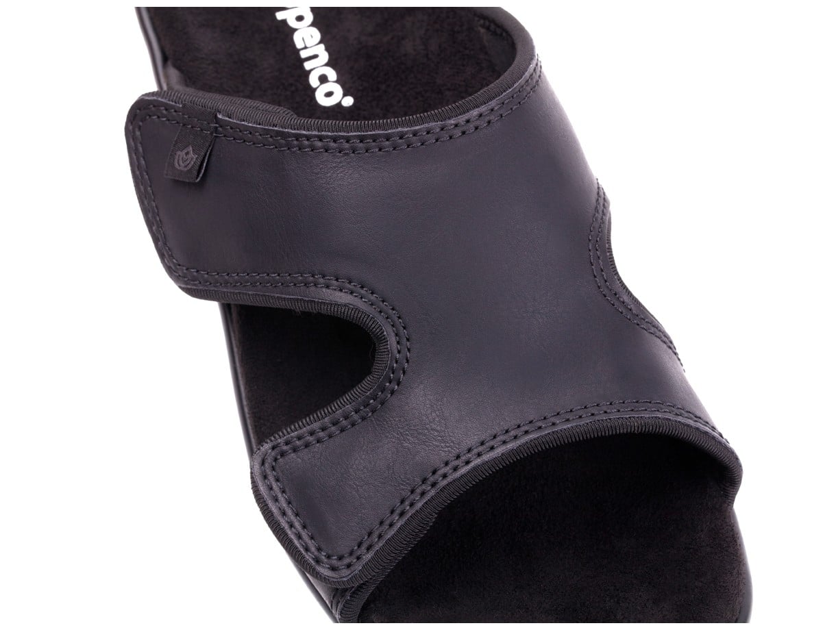 Spenco Karla Adjustable Wedge Sandal - Black - Strap