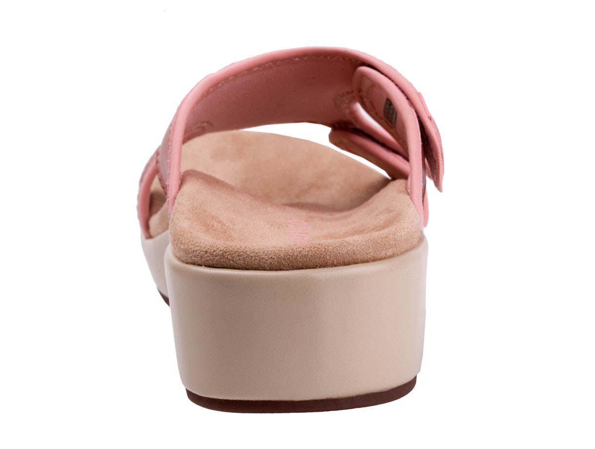 Spenco Karla Adjustable Wedge Sandal - Coral Cloud - Side
