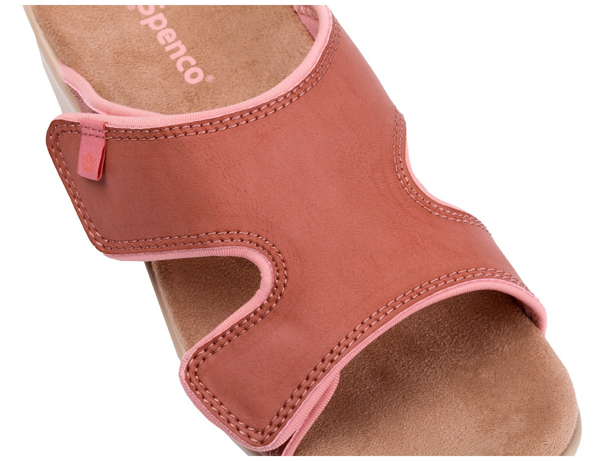 Spenco Karla Adjustable Wedge Sandal - Coral Cloud - Strap