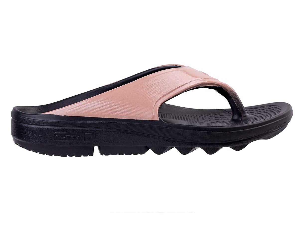 Spenco Fusion 2 Pearlized Women's Supportive Recovery Sandal - Rose Gold - Profile