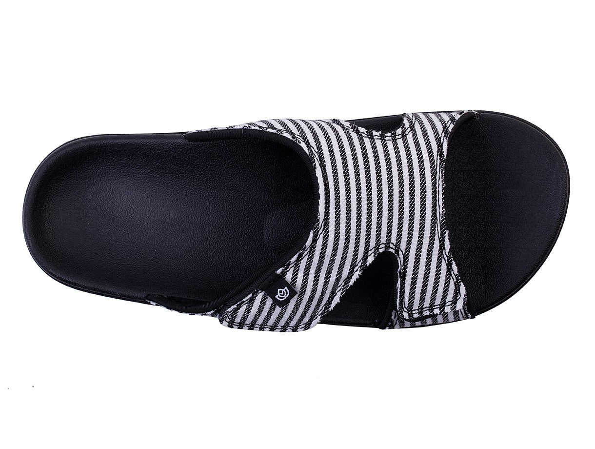 Spenco Kholo Stripe Women's Slip-on Sandal - Black - Swatch