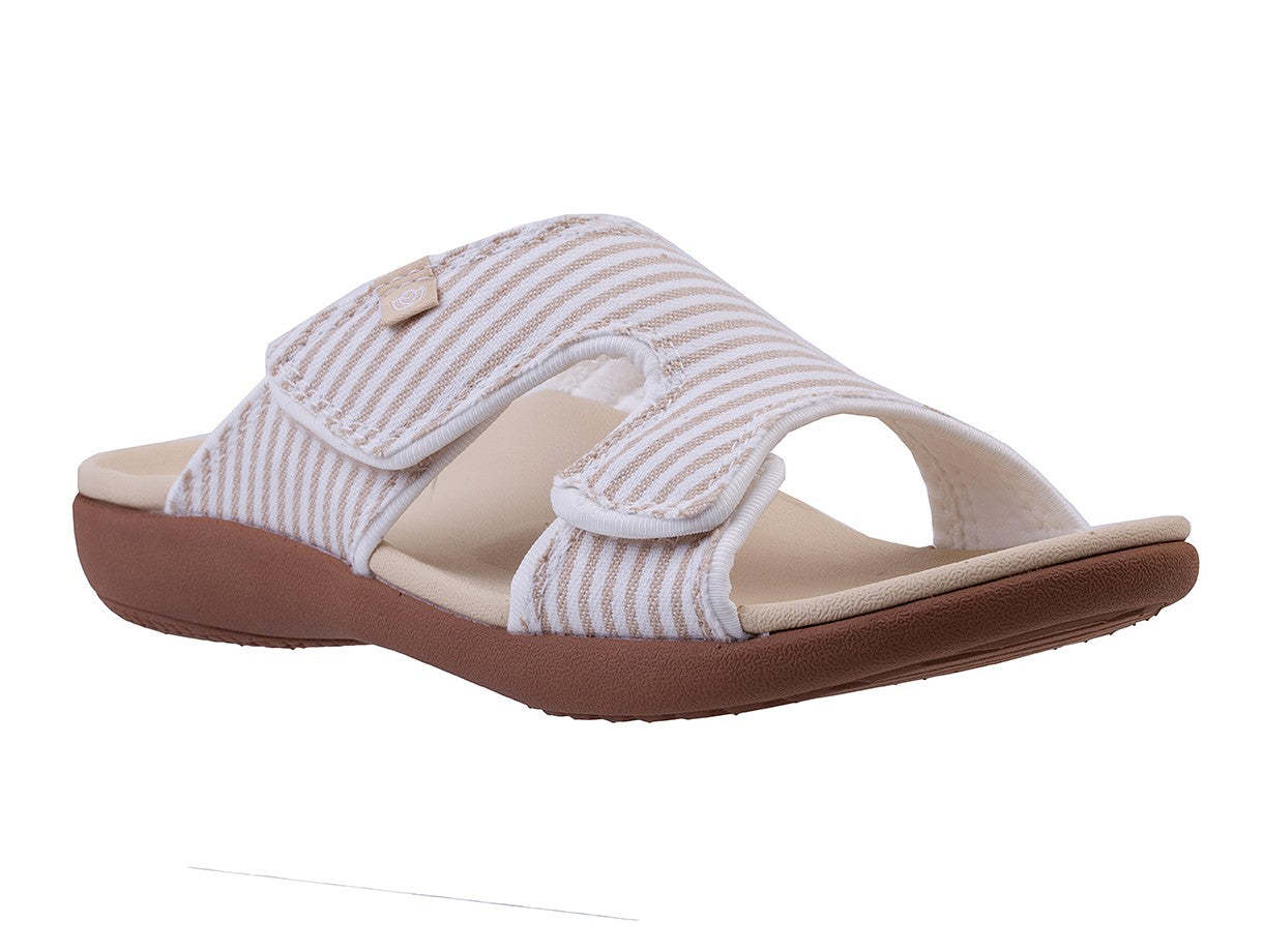 Spenco Kholo Stripe Women's Slip-on Sandal - Desert Tan - Pair
