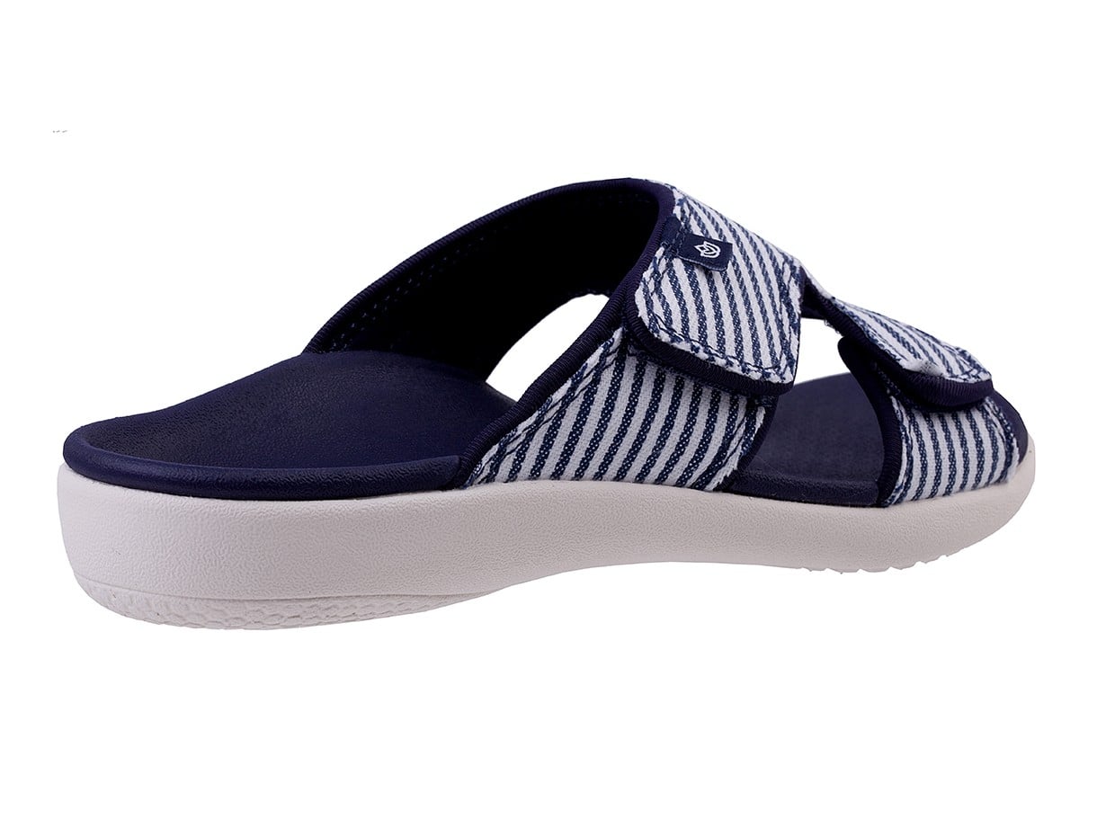 Spenco Kholo Stripe Women's Slip-on Sandal - Nautical Navy - Bottom
