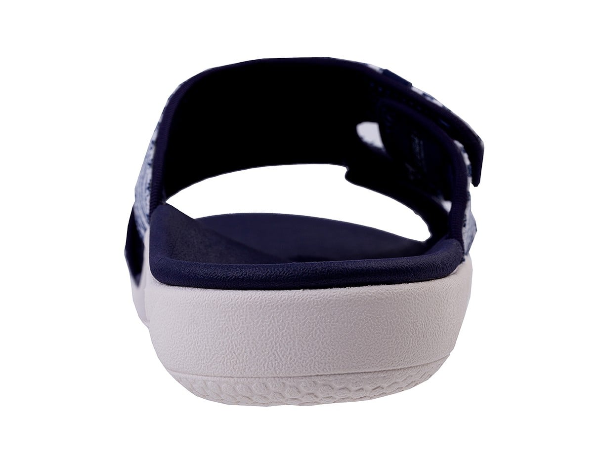 Spenco Kholo Stripe Women's Slip-on Sandal - Nautical Navy - Side