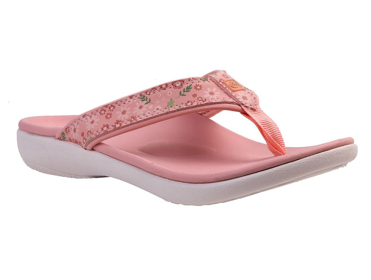 Spenco Yumi Nuevo Floral Women's Supportive Sandal - Coral Cloud - Pair
