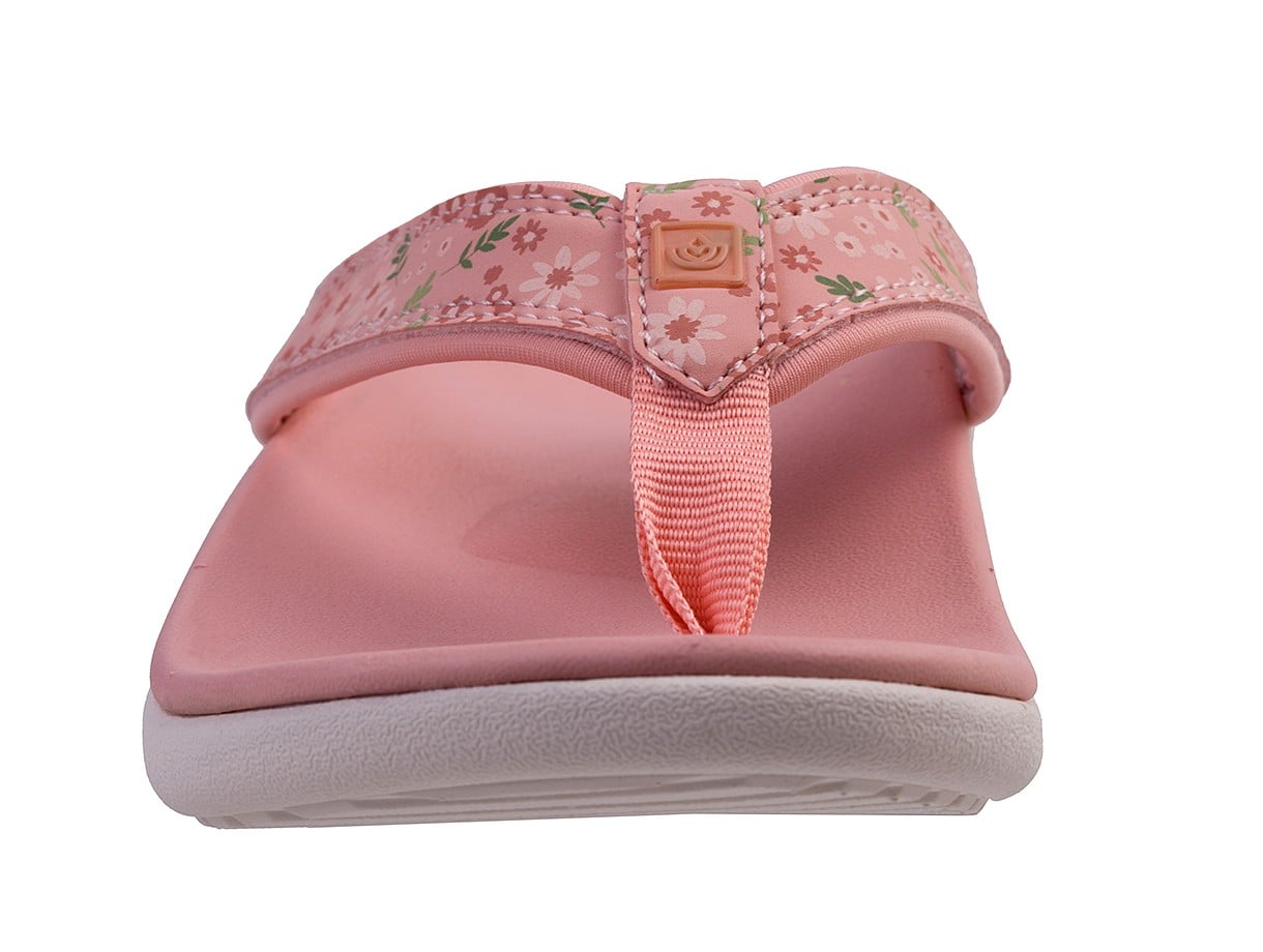 Spenco Yumi Nuevo Floral Women's Supportive Sandal - Coral Cloud - Top