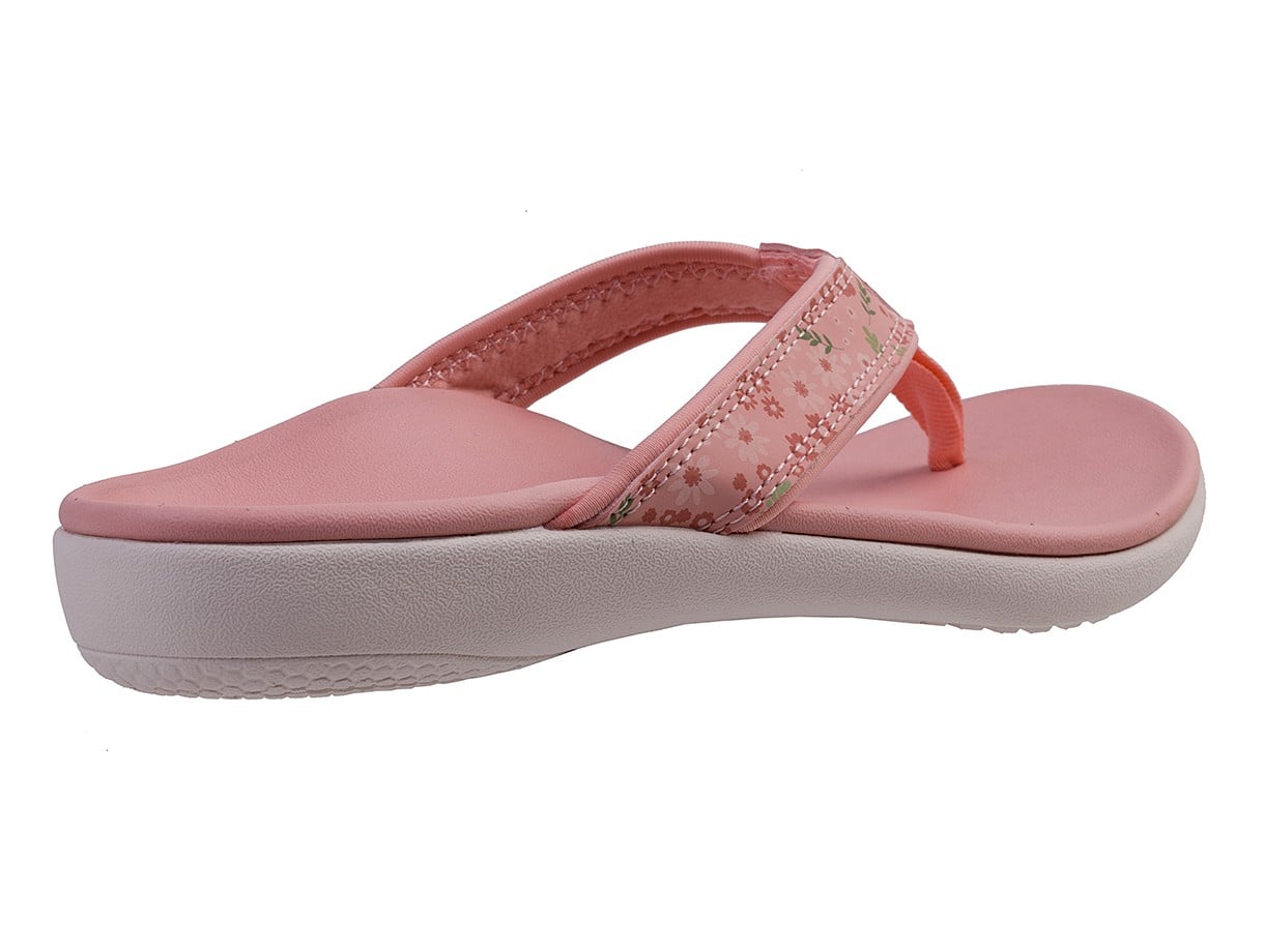 Spenco Yumi Nuevo Floral Women's Supportive Sandal - Coral Cloud - Bottom