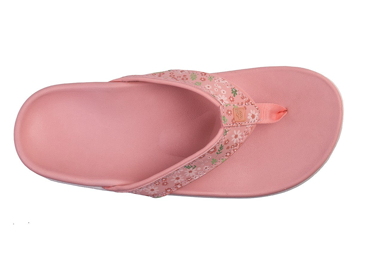 Spenco Yumi Nuevo Floral Women's Supportive Sandal - Coral Cloud - Swatch