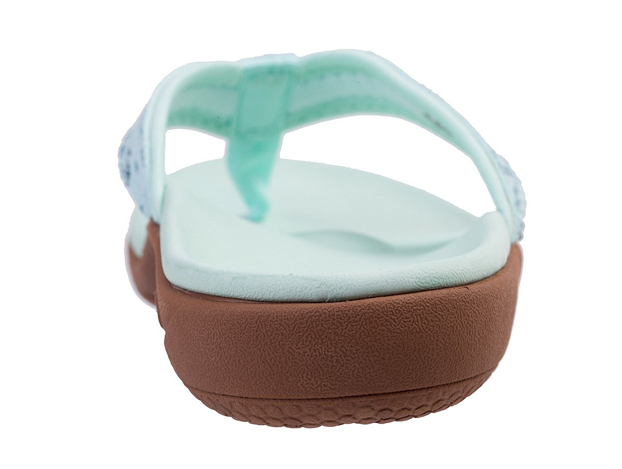 Spenco Yumi Nuevo Floral Women's Supportive Sandal - Fair Aqua - Side