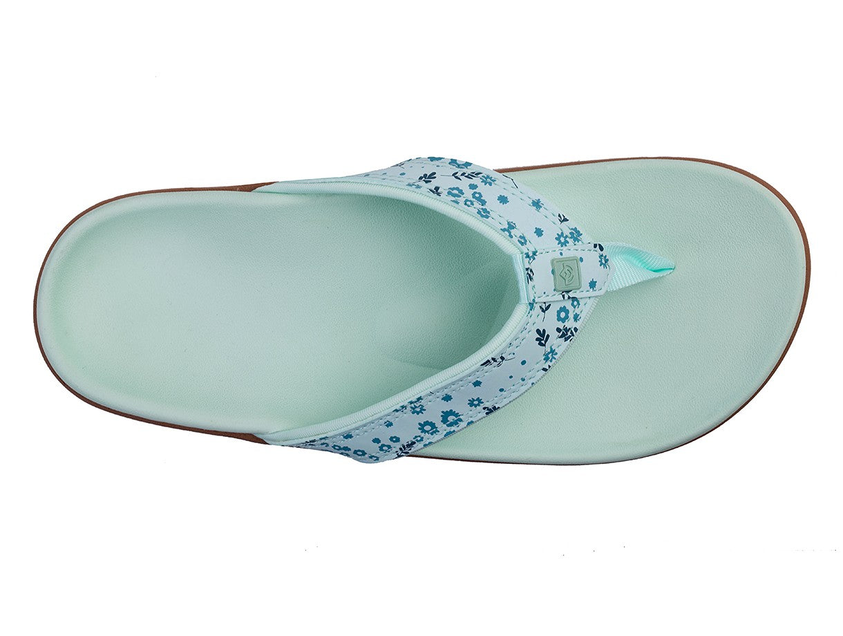 Spenco Yumi Nuevo Floral Women's Supportive Sandal - Fair Aqua - Swatch