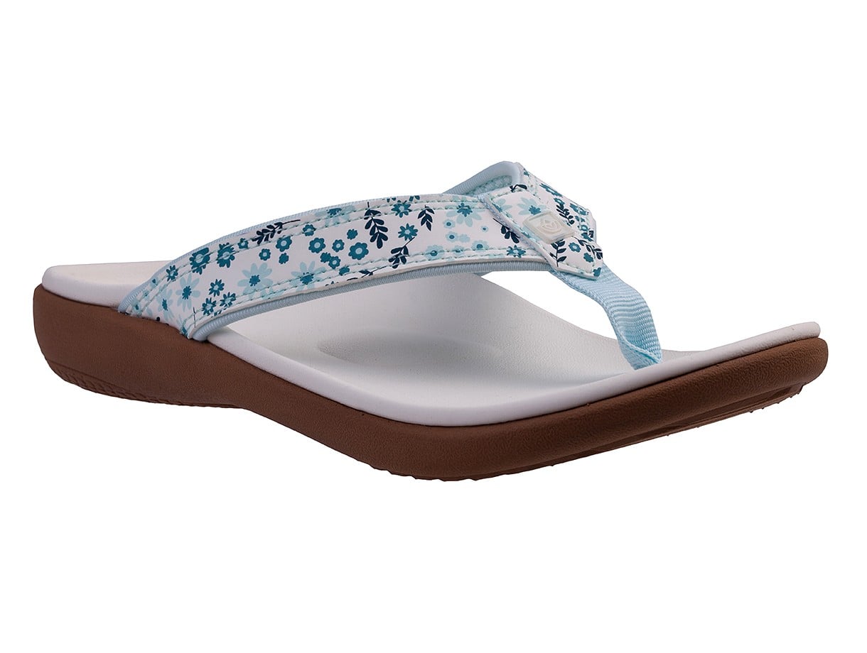 Spenco Yumi Nuevo Floral Women's Supportive Sandal - White - Pair