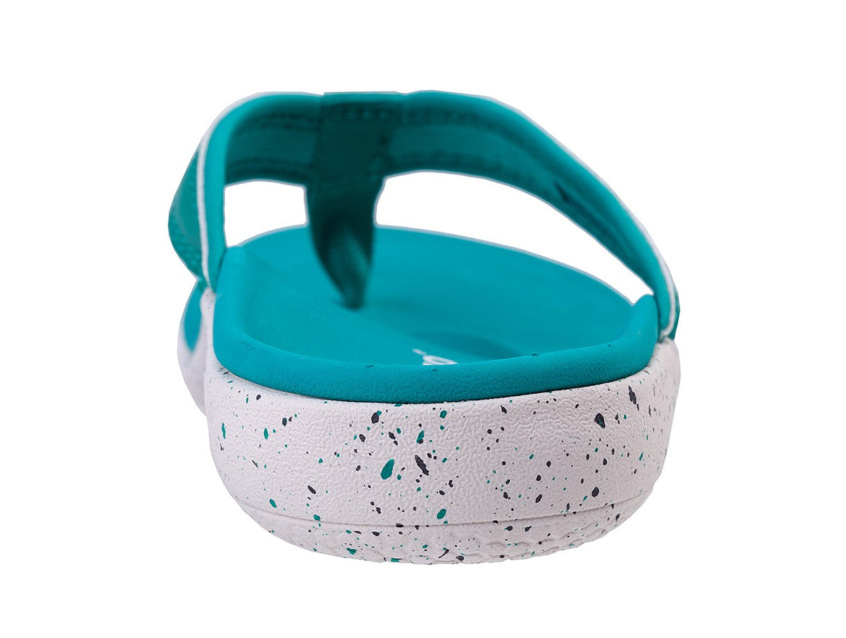 Spenco Yumi Nuevo Speckled Women's Orthotic Thong Sandal - Teal - Side
