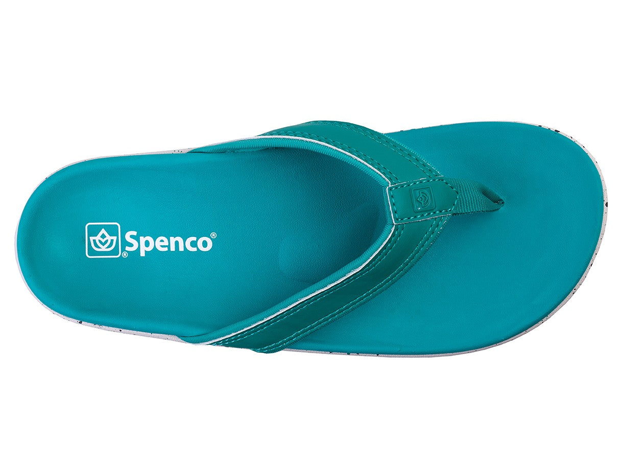 Spenco Yumi Nuevo Speckled Women's Orthotic Thong Sandal - Teal - Swatch